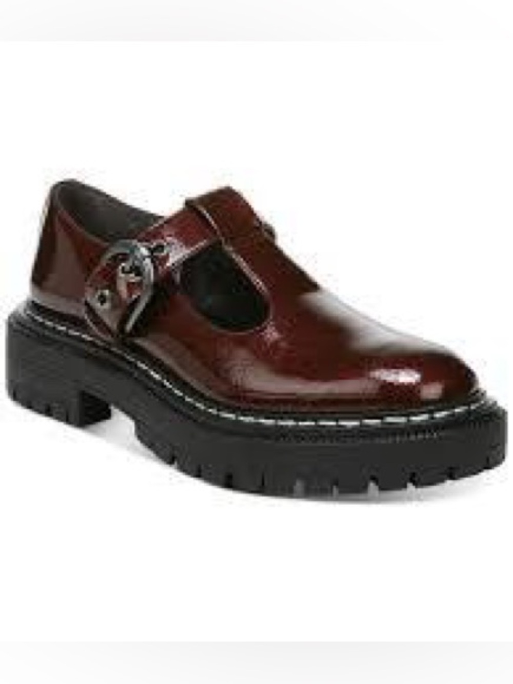 Circus by Sam Edelman Emelia Burgundy Patent Mary Jane Lug Sole Shoes Size 8 - Picture 2 of 12